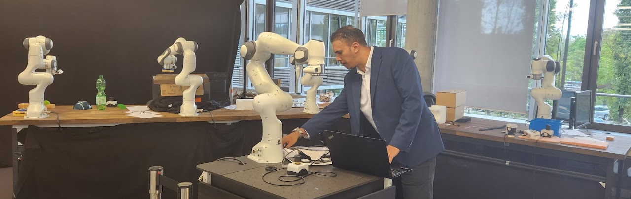 Collaborative robots undergoing testing in the AIRoCS lab